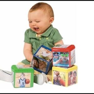 One Step Ahead Stack n’ Smile Photo Soft Blocks Baby Toy